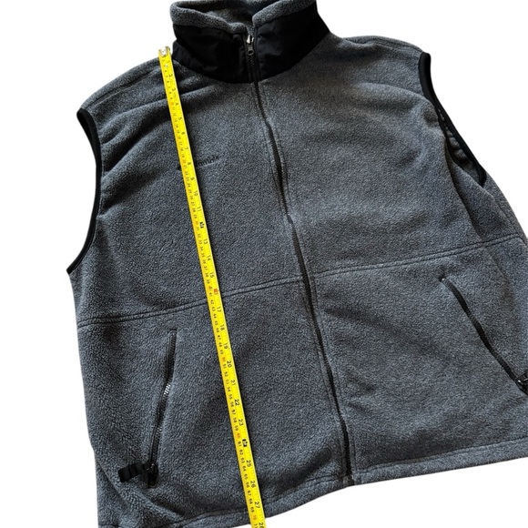 Columbia Vest Mens Size 2X Gray Fleece Full Zip Outdoors Hiking Camping EUC - Picture 2 of 4